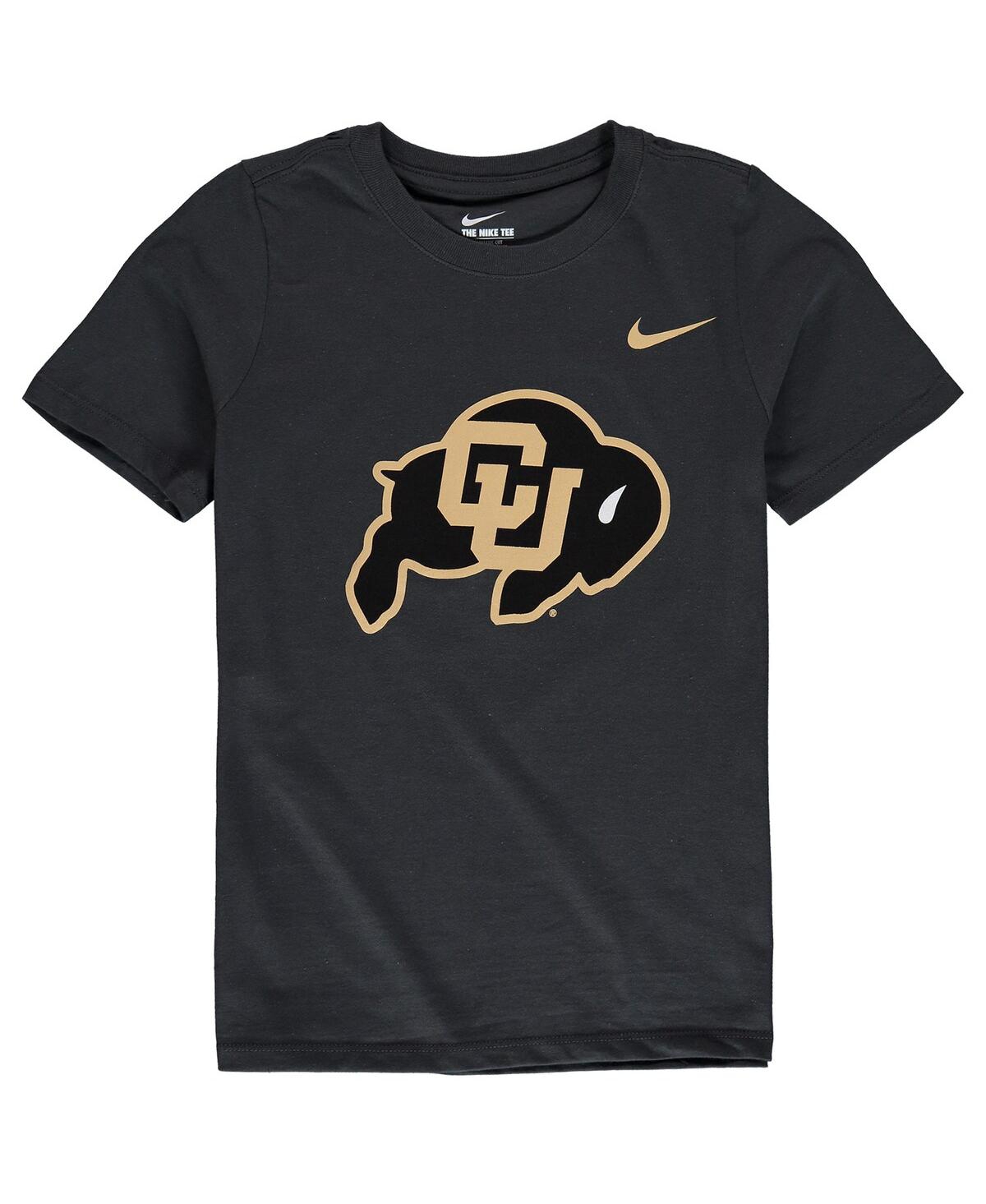 Nike Kids' Big Boys  Anthracite Colorado Buffaloes Cotton Logo T-shirt