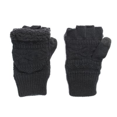Men's Faux Fur Flip Mittens