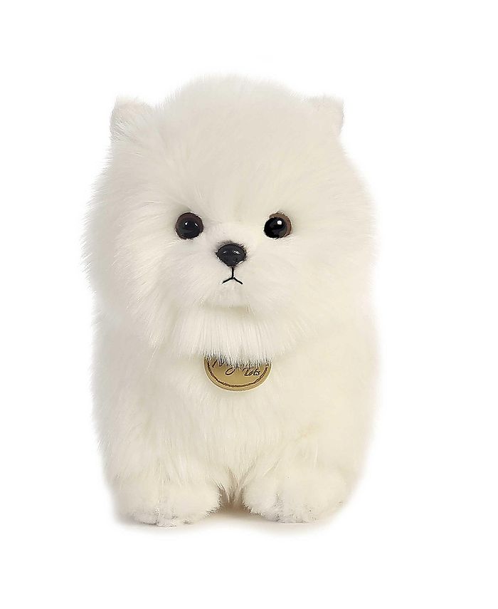 Aurora Small Pompom Pup Miyoni Tots Adorable Plush Toy White 9" - Macy's