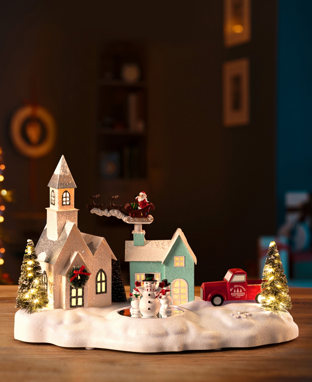 Animated Musical Vintage-Like Village