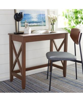 1-Pc MDF X-Side Writing Desk with Rectangular Top & Farmhouse Style