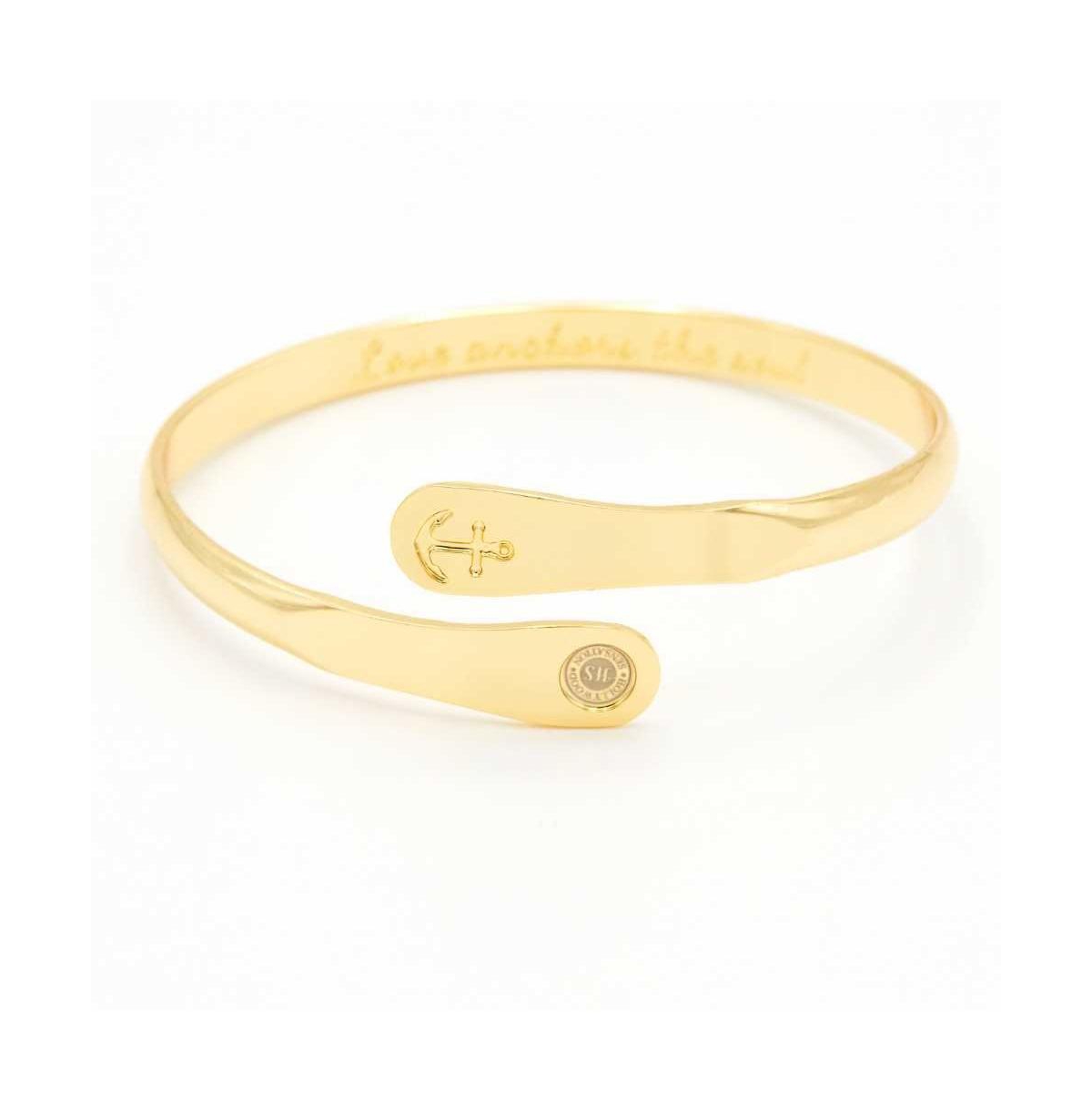 Anchor Bracelet Engraved Bracelets Love Anchors the Soul Anchor - Gold