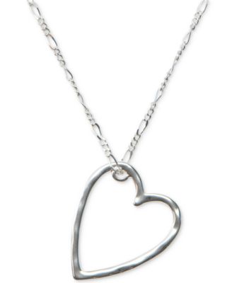 Lucky Brand - Silver-Tone Twisted Heart Huggie Hoop Earrings