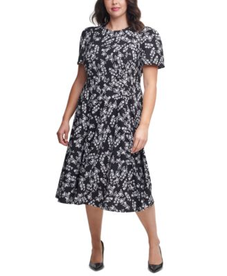 Macy's calvin klein dress plus size best sale