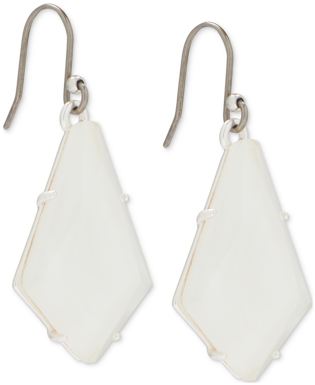 Shop Lucky Brand Silver-tone Opalescent Crystal Earrings