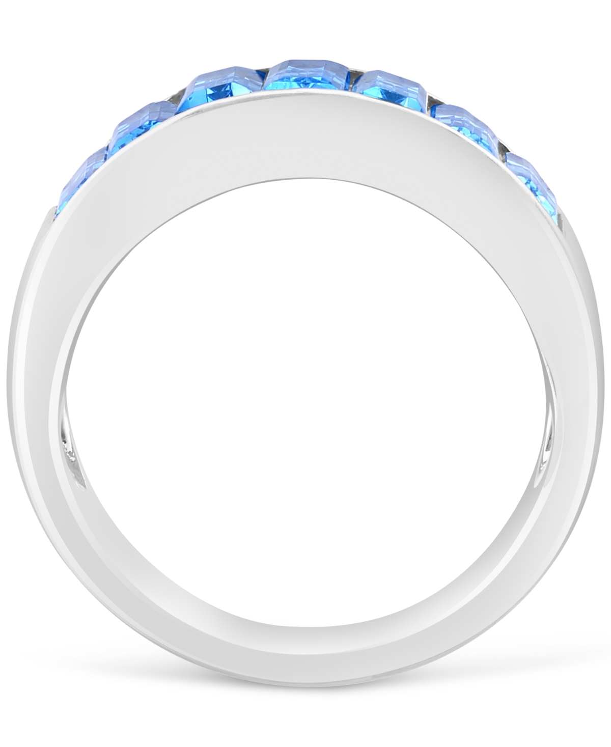 Effy Blue Topaz Emerald-Cut Statement Ring (4 ct. t.w.) - Sterling Silver