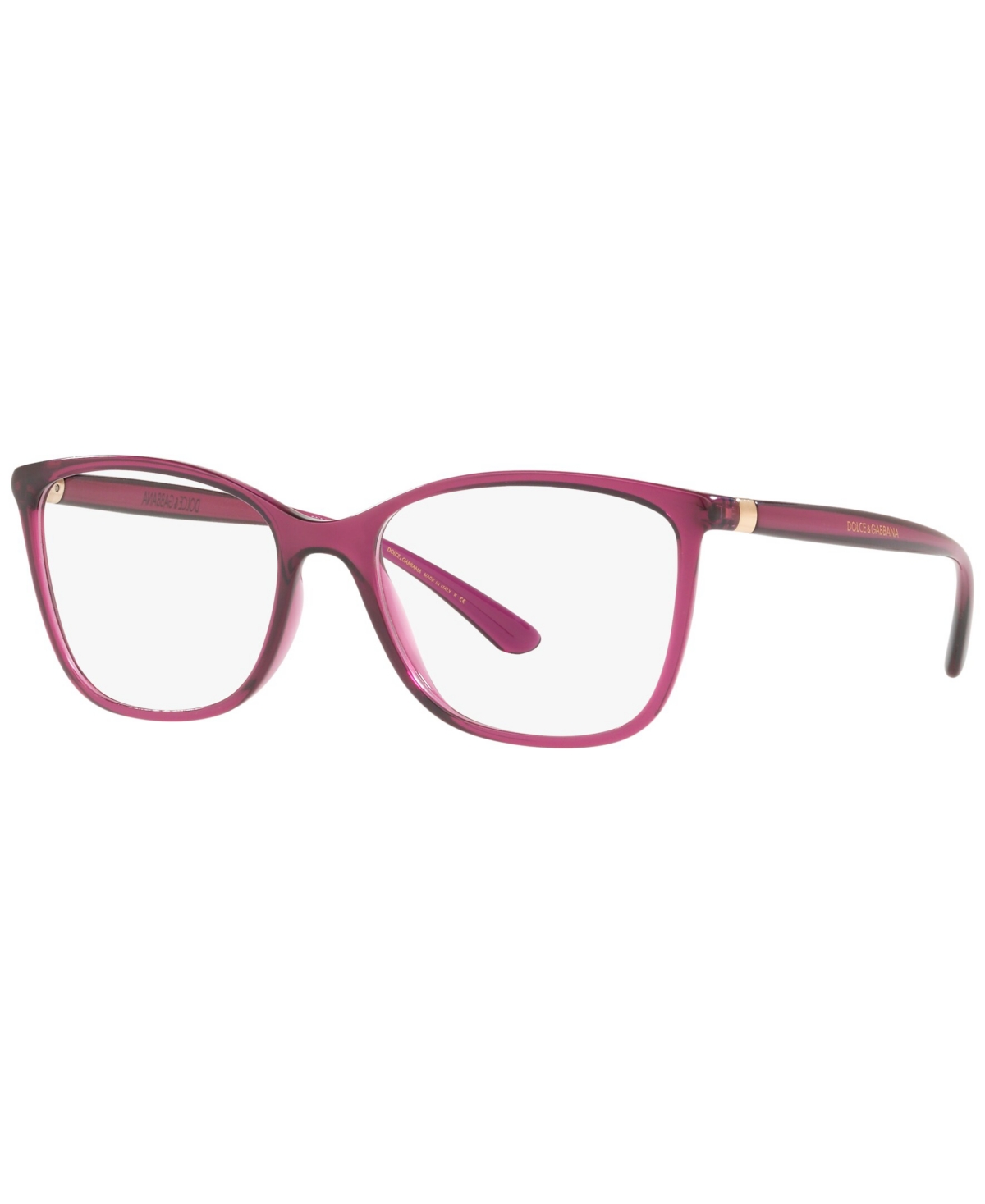 Dolce&gabbana Dolce & Gabbana DG5026 Women's Rectangle Eyeglasses - Transparent Dark Cherry