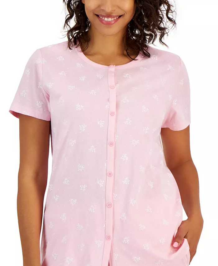 Women's 2-Pc. Cotton Printed Cropped Pajamas Set - thumbnail 6