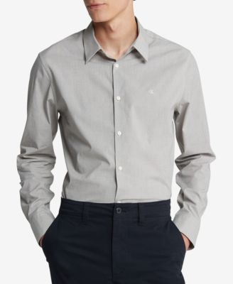Calvin Klein - Men's Slim-Fit Stretch Stripe Button-Down Shirt