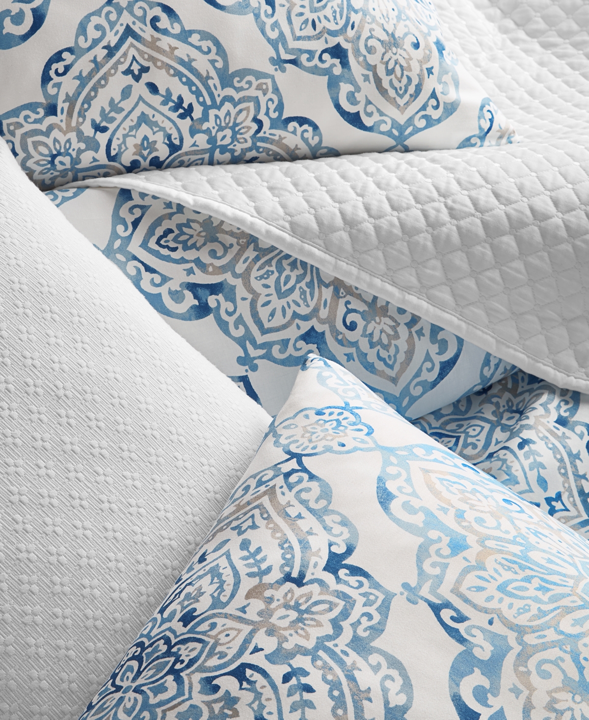 Charter Club Damask Designs Coastal Medallion 3-pc. Duvet Cover Set, Full/Queen, Exclusively at Macy's