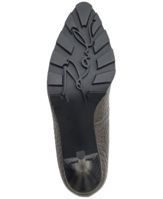 Madelyn Slip On Pointed Toe Lug Sole Pumps