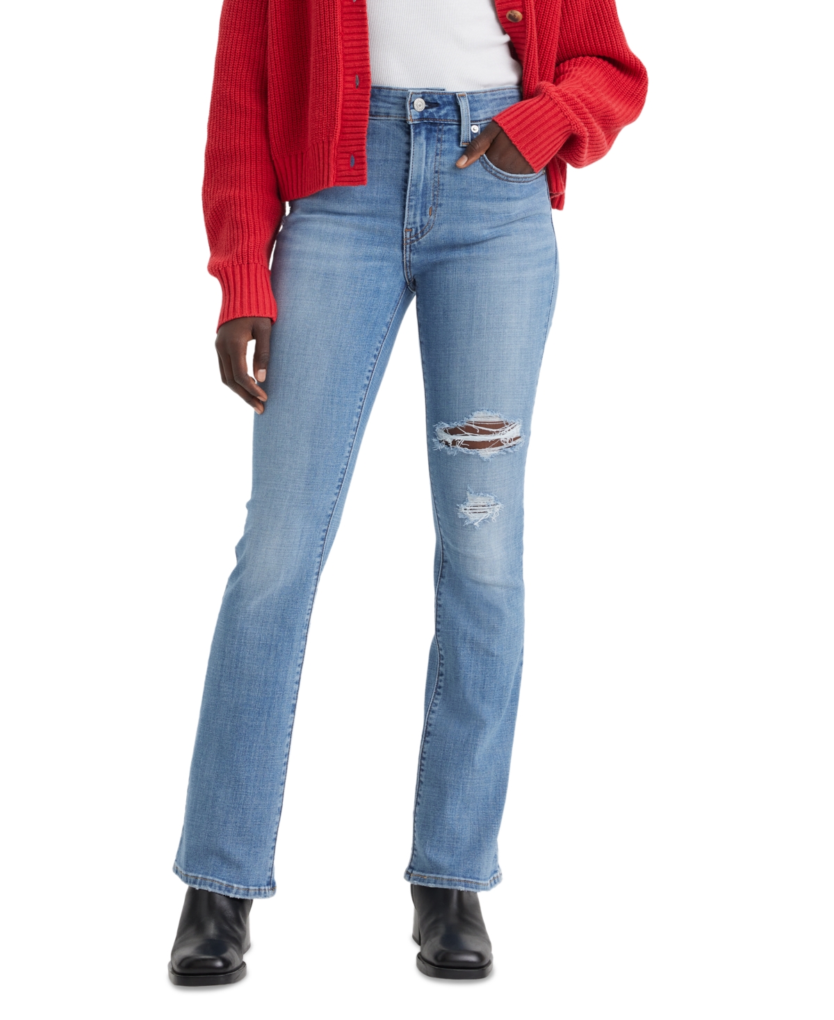 Levi's 725 High-waist Classic Stretch Bootcut Jeans In Running To The Finish