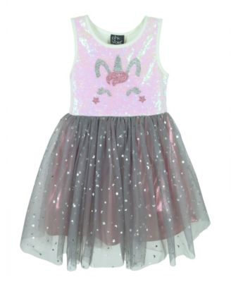 Pink Violet Toddler Girls Sleeveless Sequin Unicorn Dress Macy s