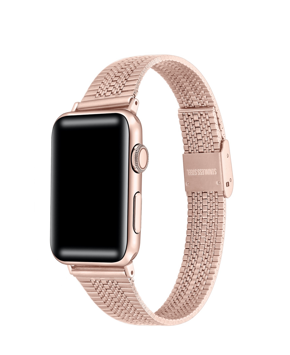 Unisex Eliza Stainless Steel Bicolor Band for Apple Watch Size- 38mm, 40mm, 41mm - Silver, Black