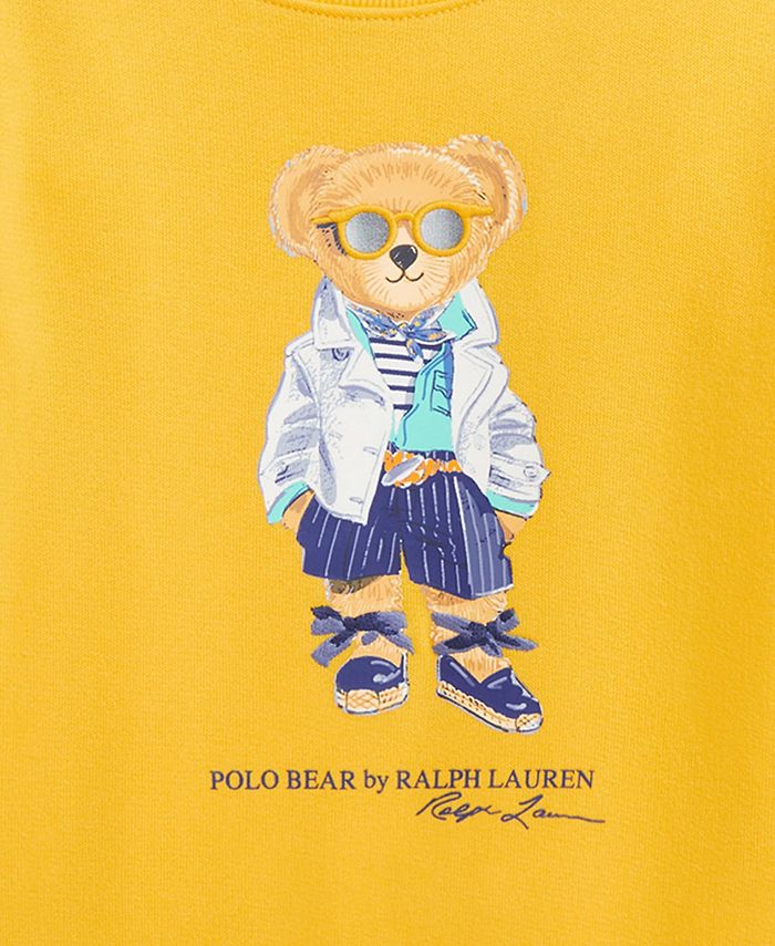 Polo Ralph Lauren Toddler and Little Girls Polo Bear Fleece Sweatshirt ...