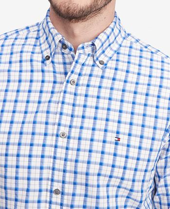90'S Tommy Hilfiger Two-tone long sleeve button-down shirt Men's XL Vintage /eaa457698