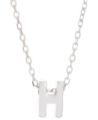 Adornia Rhodium-Plated Mini Initial A Pendant Necklace 16 2 extender - Silver H 10$