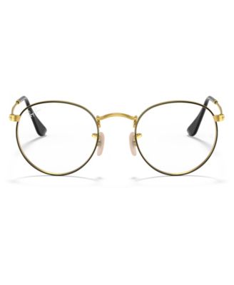Unisex Round Metal Optics Eyeglasses, RB3447V