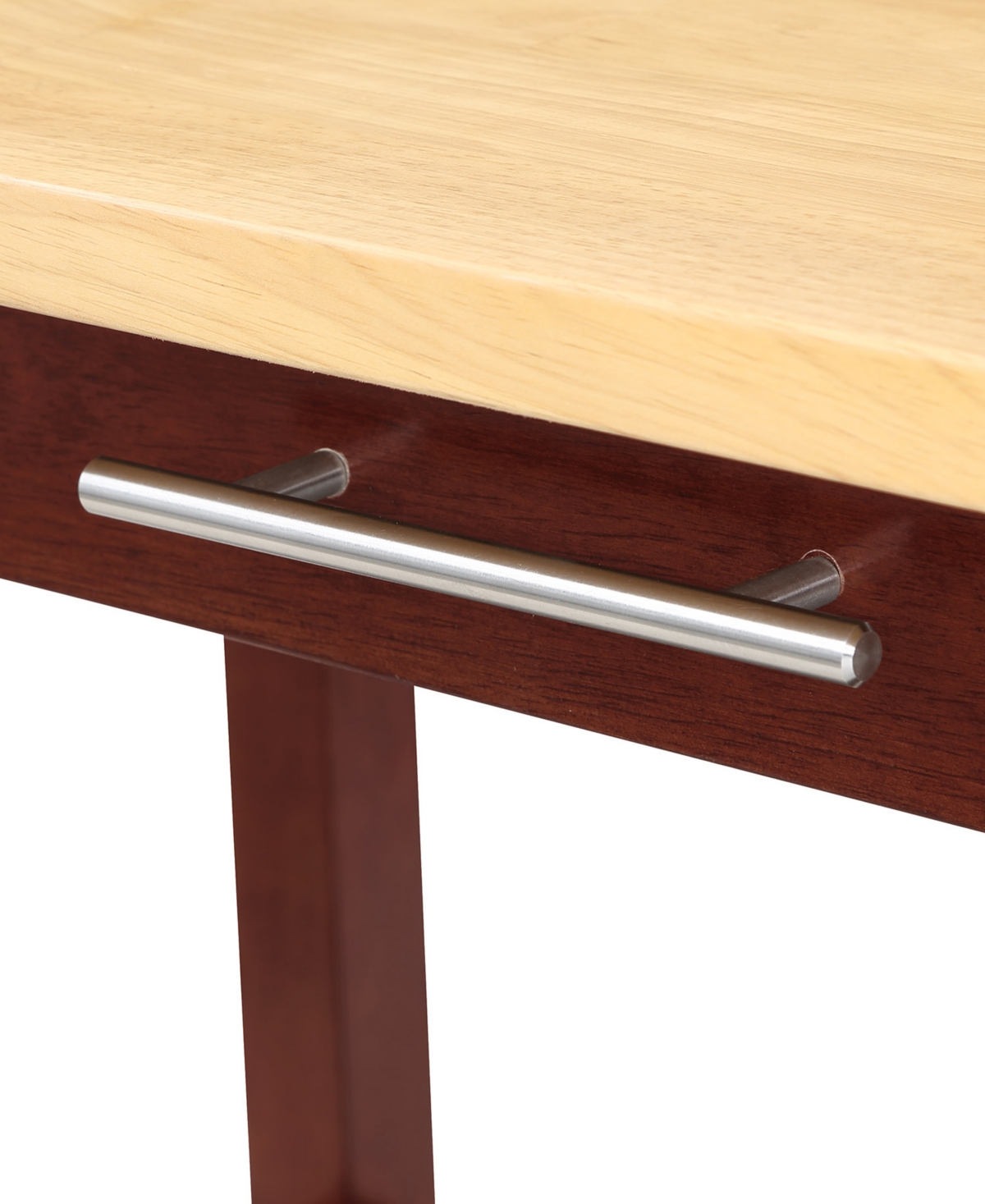 Convenience Concepts Designs2Go Wood 3 Tier Butcher Block Preparation Island - Butcher Block