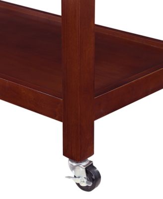 American Heritage 45" Wood 3 Tier Butcher Block Kitchen Cart