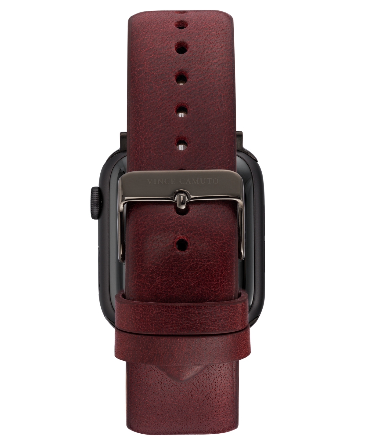 Shop Vince Camuto Men's Burgundy Premium Leather Band Compatible With 42mm, 44mm, 45mm, Ultra, Ultra2 Apple Watch