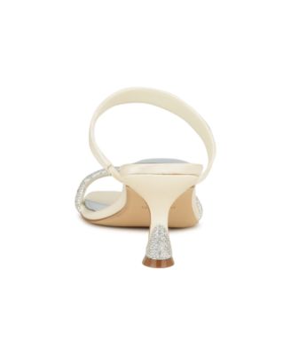 Women's Shimme Bridal Tapered Heel Dress Sandals