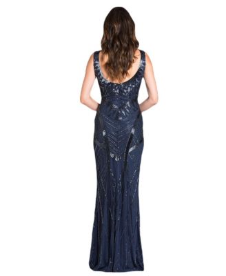 Women's Fitted Dress With Tonal Beading