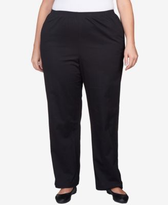 Plus Size Mid-Rise Casual Pants