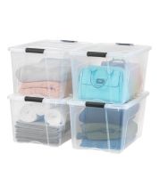 IRIS USA 2 Pack 76qt/19Gal Heavy Duty Plastic Storage Bins Container with  Lid and Secure Latching Buckles