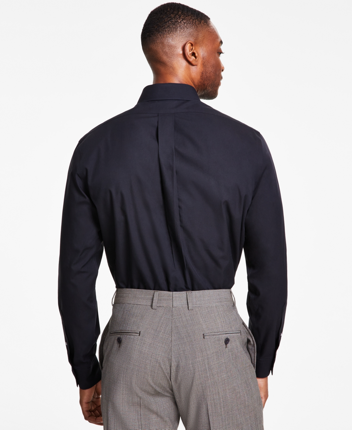 B by Brooks Brothers Men's Regular-Fit Solid Dress Shirt