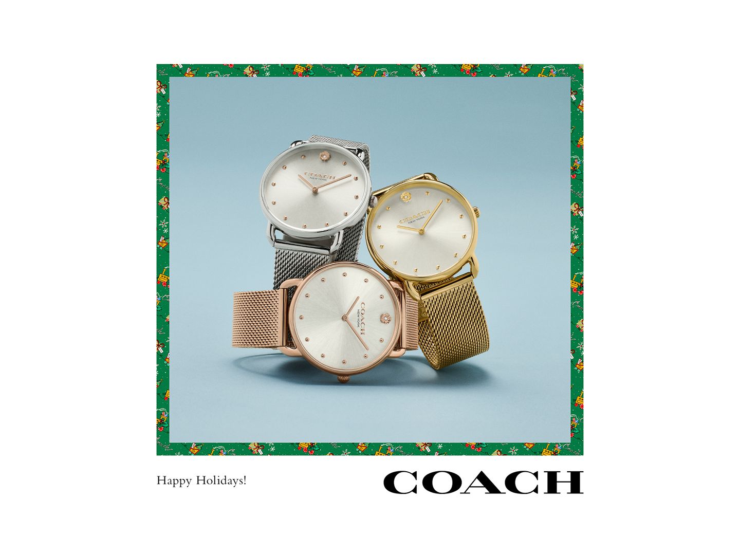 Женские часы COACH Elliot Silver Stainless Steel Mesh Bracelet Watch 36mm — фото 6