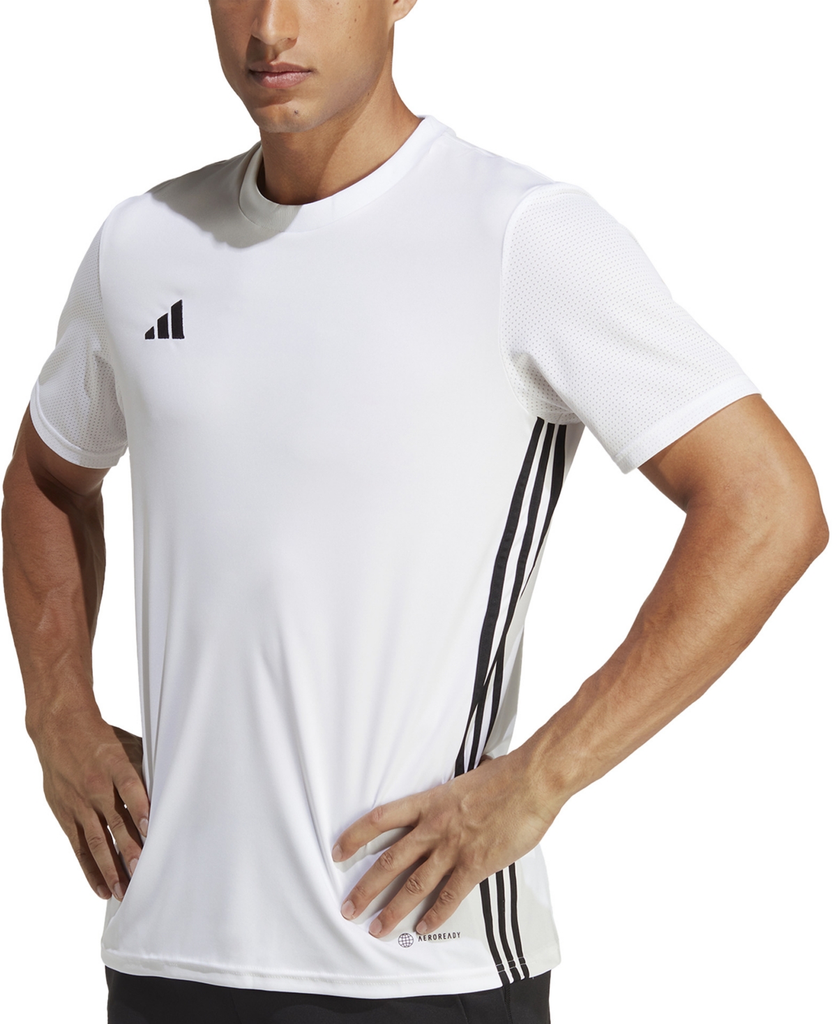 Adidas Originals Men's Tabela 23 Slim-fit Performance T-shirt In White,black