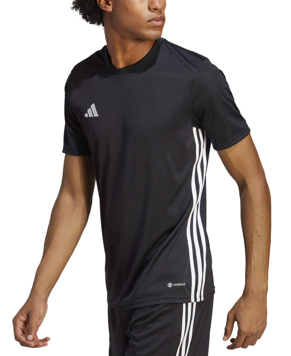 Adidas Originals Men's Tabela 23 Slim-fit Performance T-shirt In Black,white