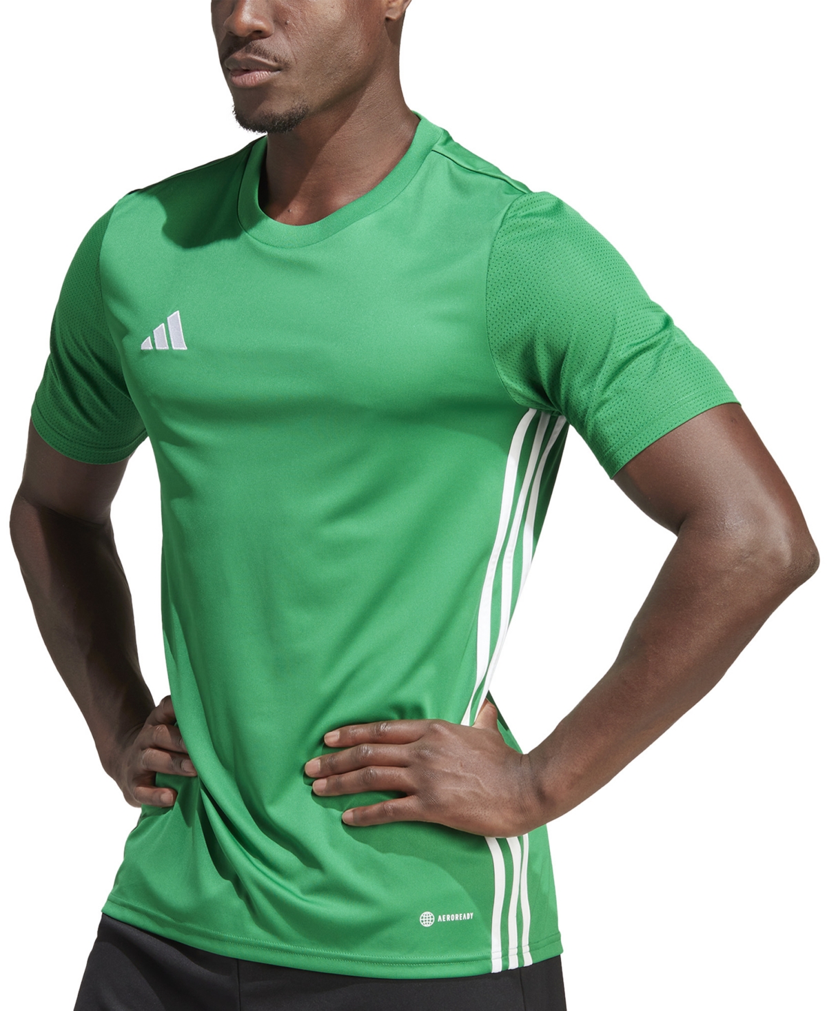 Adidas Originals Men's Tabela 23 Slim-fit Performance T-shirt In Team Green,white