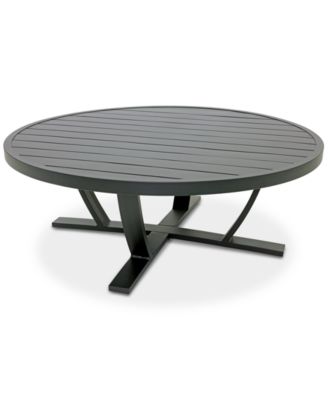 Astaire 48" Round Outdoor Slat Top Coffee Table, Created for Macy's