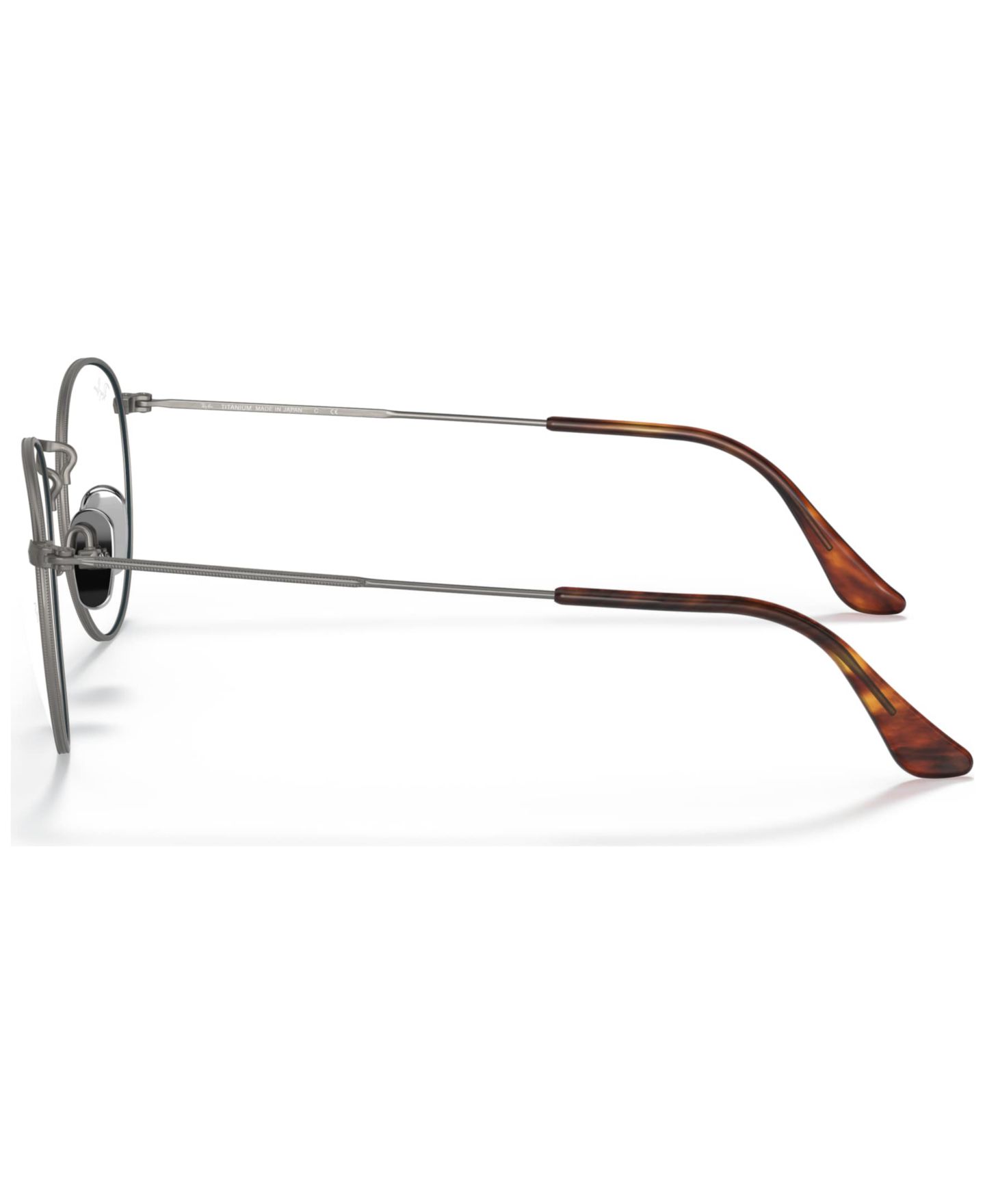 Очки Ray-Ban Unisex Square Titanium RB8247V Round Titanium Optics Eyeglasses, цвет: Состаренный золотой — фото 2