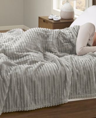 Corded Plush Heated Blanket, Twin