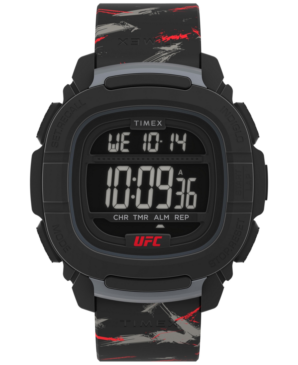 Ufc Men's Shockxl Digital Black Polyurethane Watch, 47mm - Black