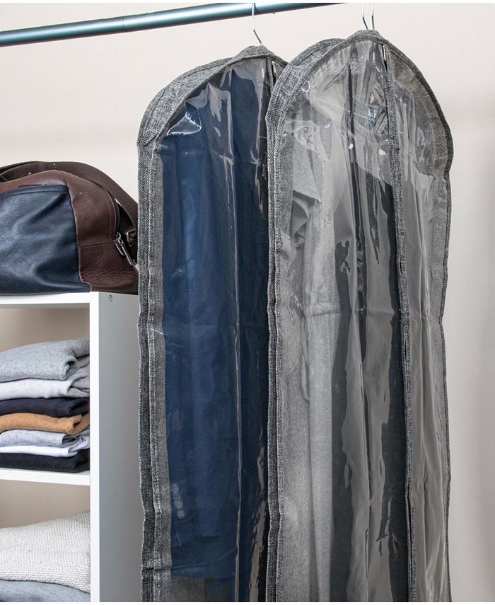 Household Essentials Hanging Zippered Garment Storage Bag with Clear