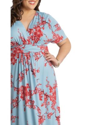 Women's Plus Size Vienna Kimono Sleeve Long Maxi Dress