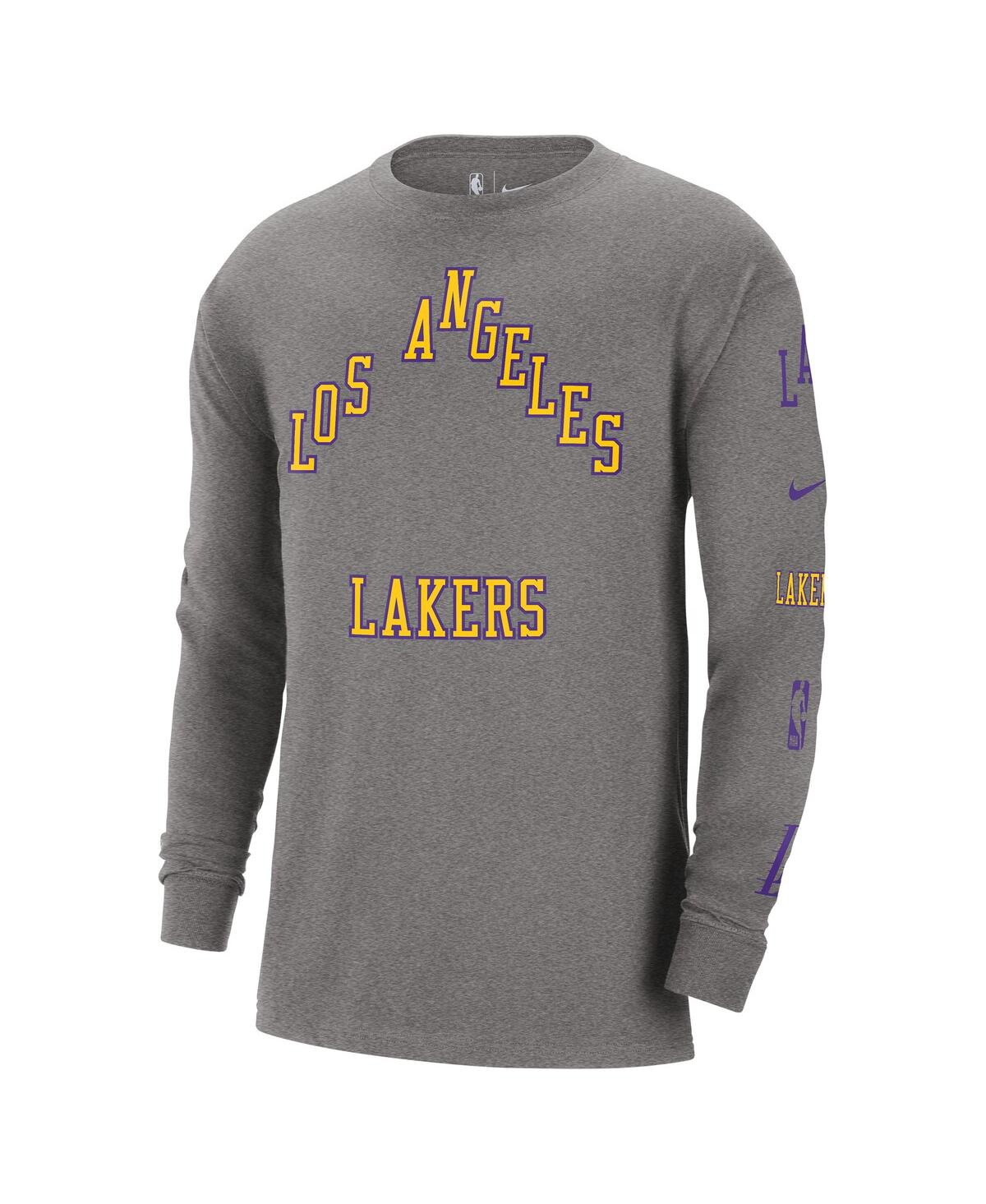 Shop Nike Men's  Charcoal Los Angeles Lakers 2023/24 City Edition Max90 Expressive Long Sleeve T-shirt