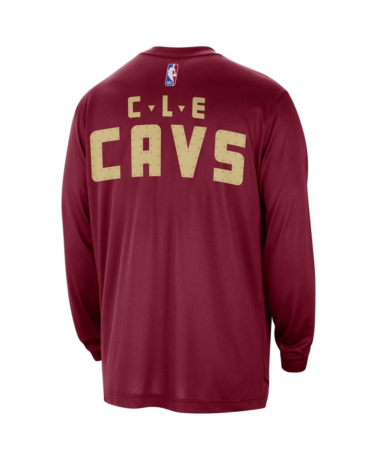 Shop Nike Men's  Wine Distressed Cleveland Cavaliers 2023/24 City Edition Authentic Pregame Performance Lo