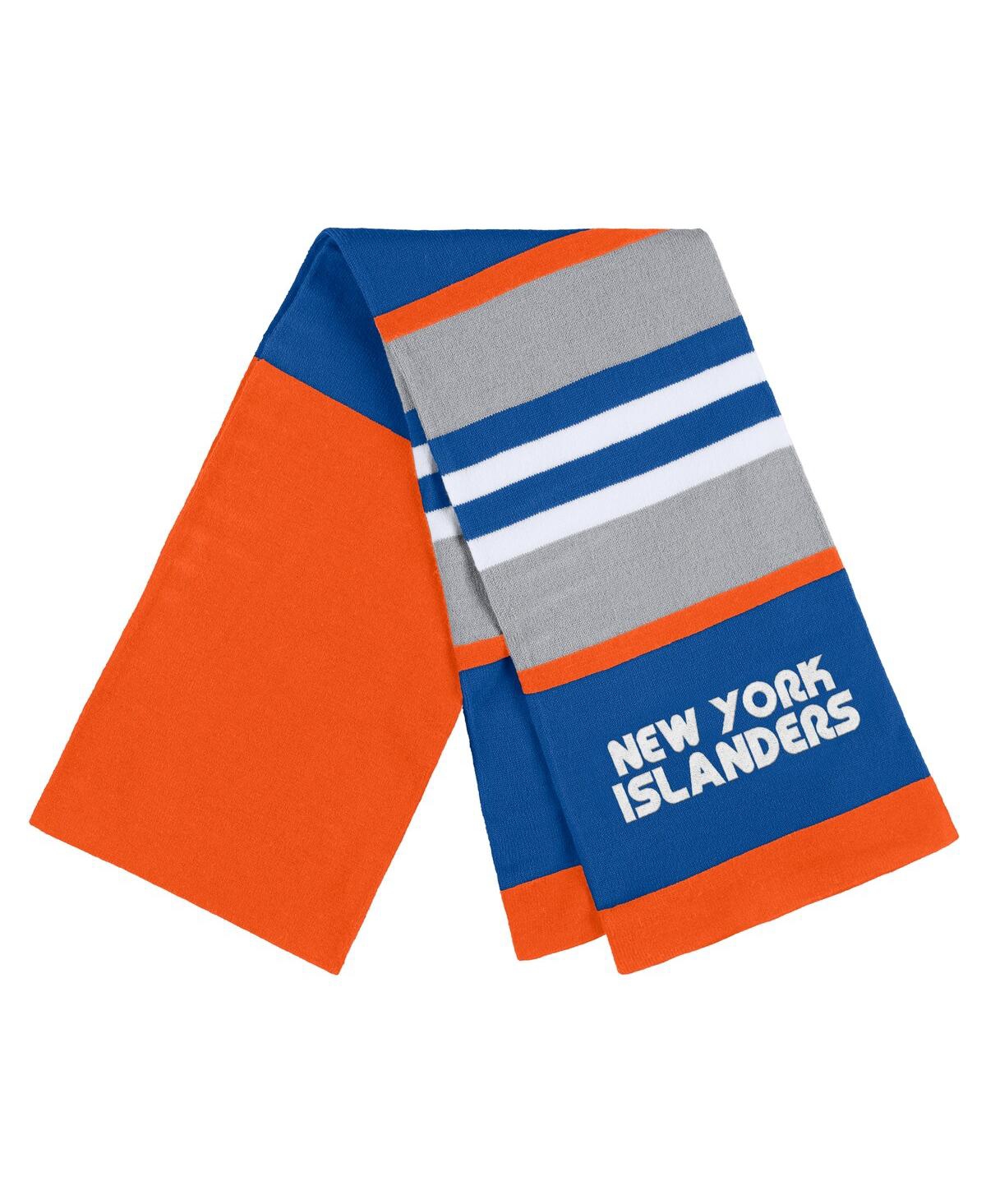 Shop Wear By Erin Andrews Women's  New York Islanders Stripe Glove And Scarf Set In Multi