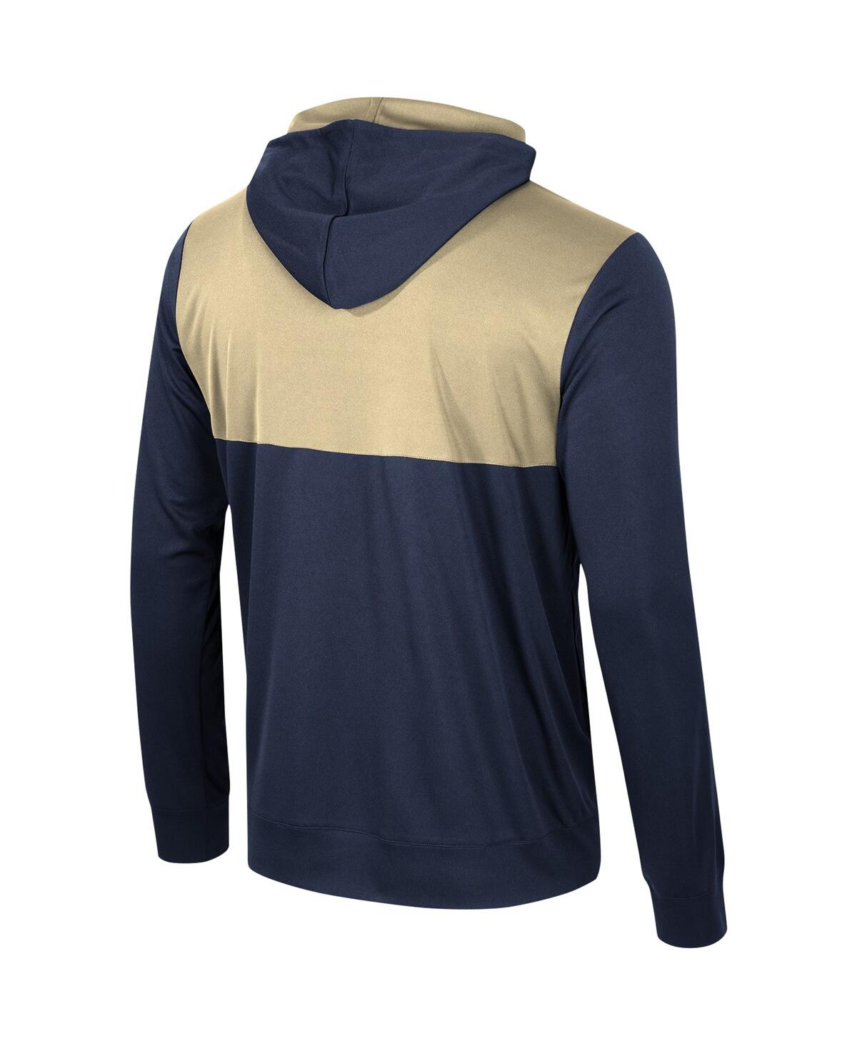 Shop Colosseum Men's  Navy Notre Dame Fighting Irish Warm Up Long Sleeve Hoodie T-shirt