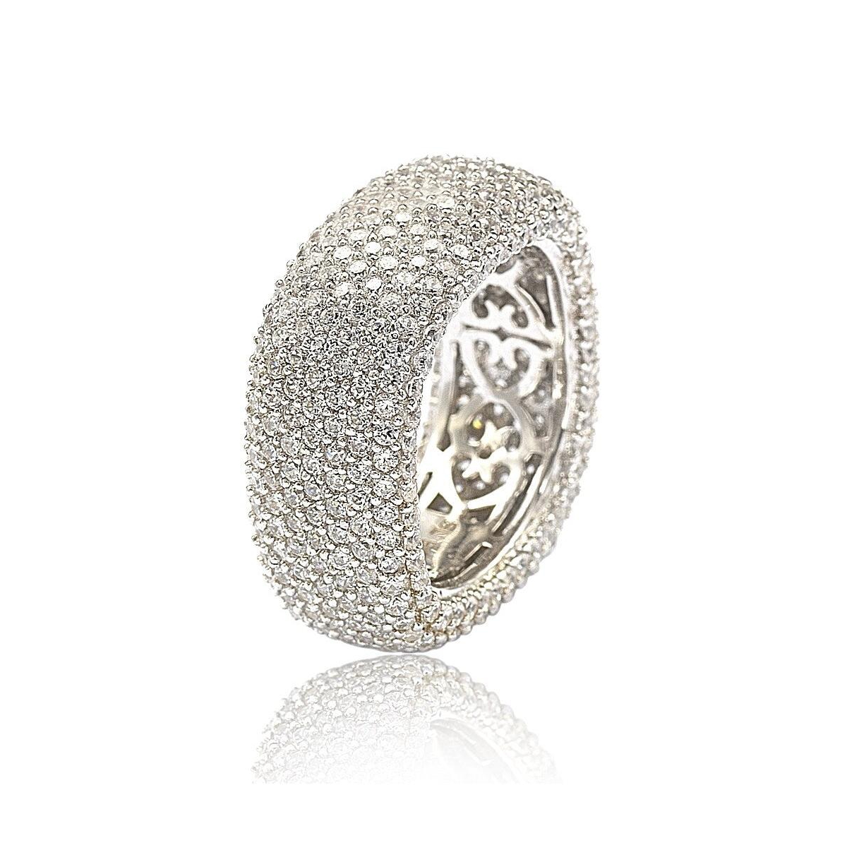 Suzy Levian New York Suzy Levian SterlingCubic Zirconia Square Pave Eternity Ring - Silver