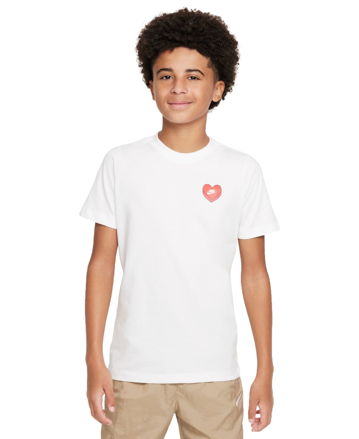 Nike Big Kids Sportswear Printed T-shirt In White