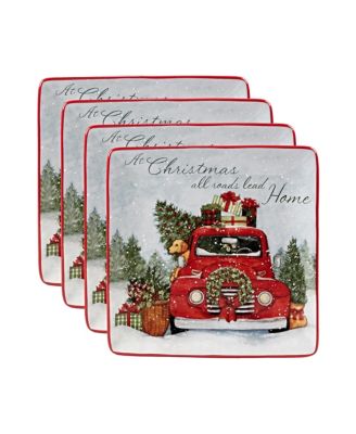 Certified International - Home for Christmas 4-Pc. Dinner Plate