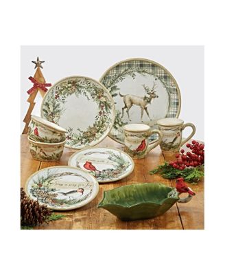Holly and Ivy 4-Pc. Dessert Plate