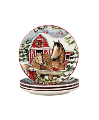 Homestead Christmas 16 Piece Dinnerware Set