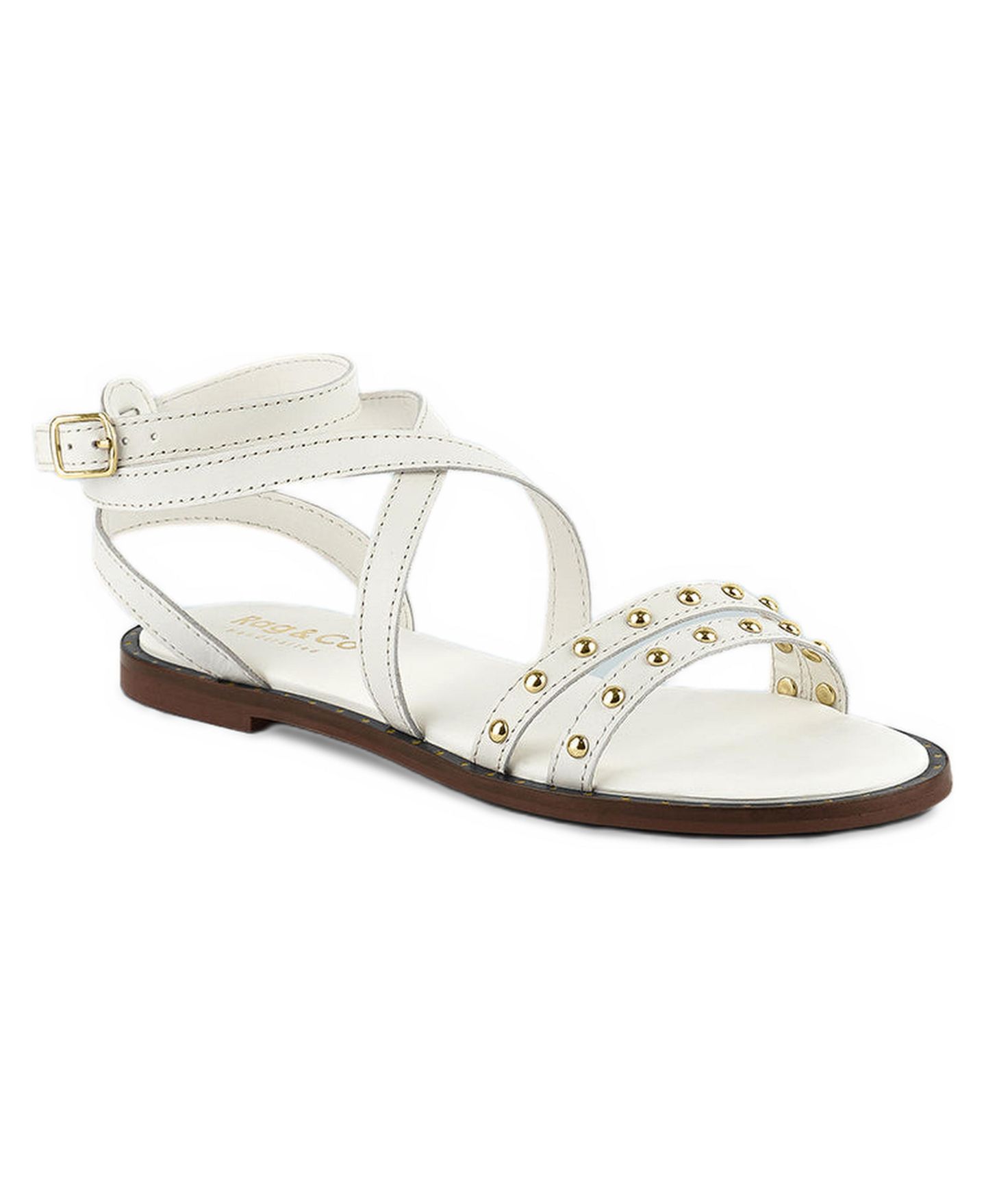 Женские сандалии Rag & Co Corriane Studs Embellishment Strappy, цвет: Белый — фото 1